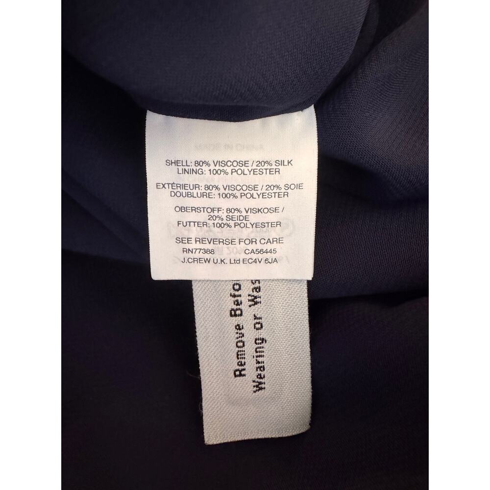 Madewell Silk Blend Velvet Slip Dress Navy Blue Midi Sweetheart Size L - Picture 10 of 11